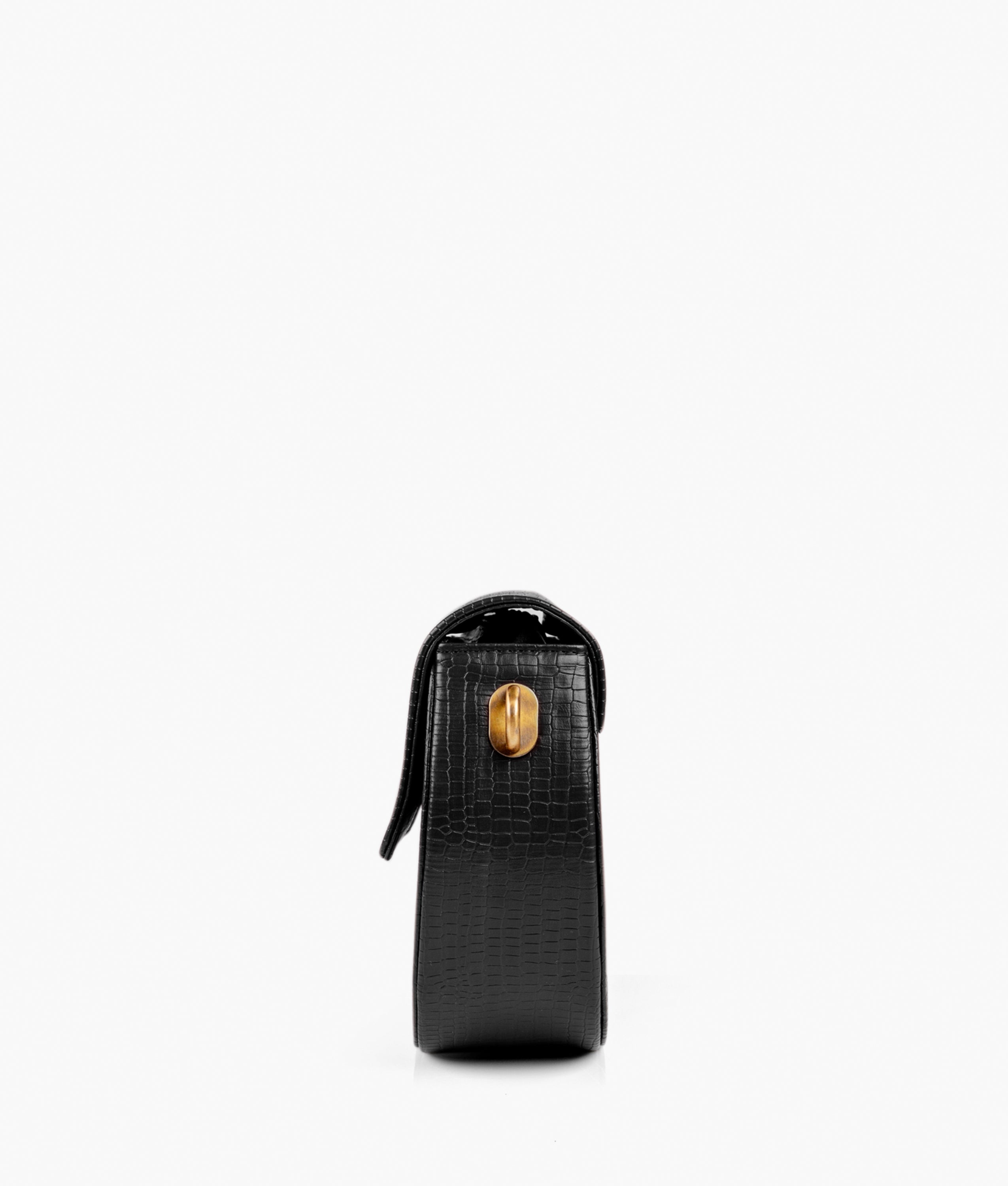 RTW Creation - Black crocodile saddle bag