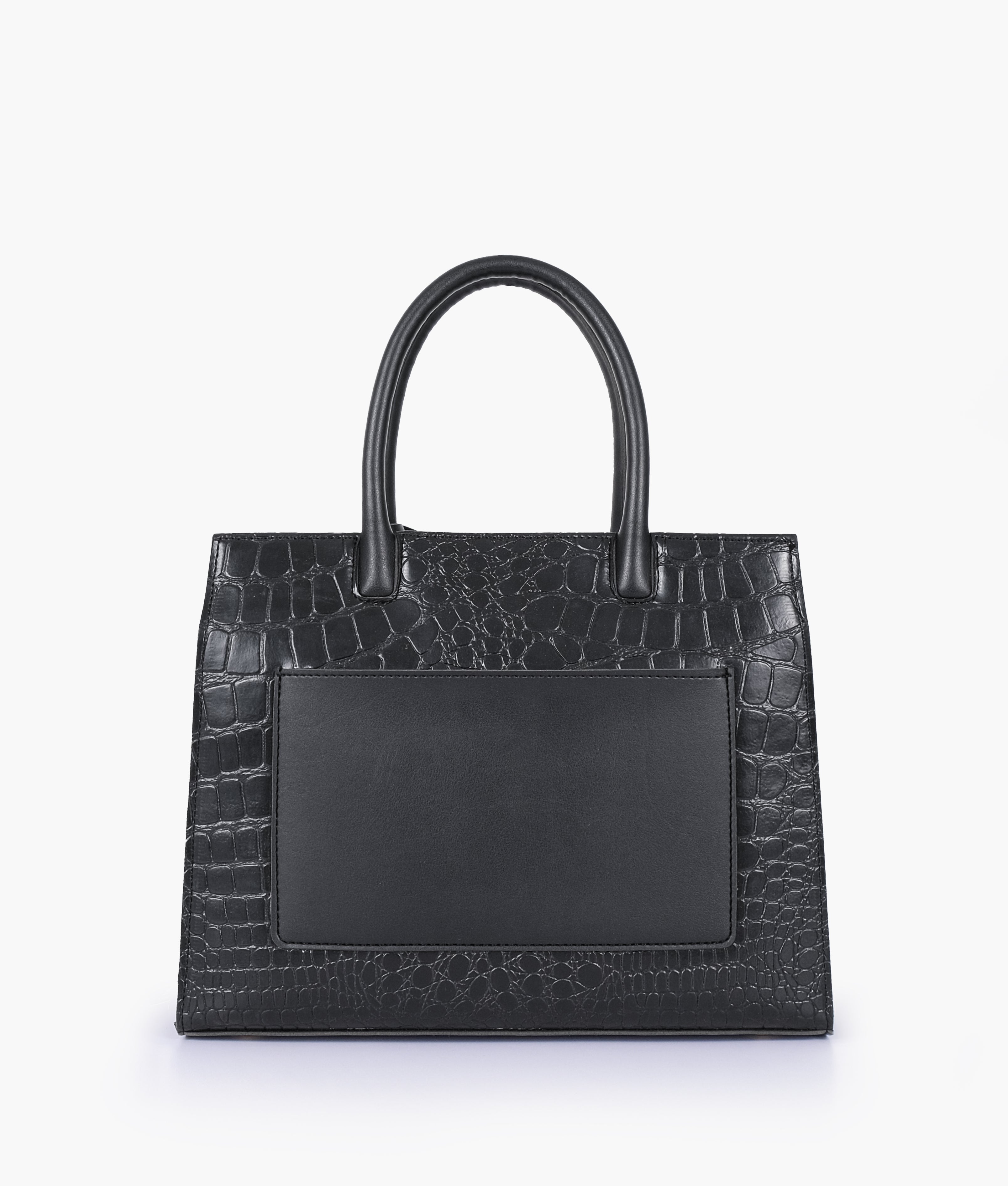 RTW Creation - Black crocodile vintage handbag