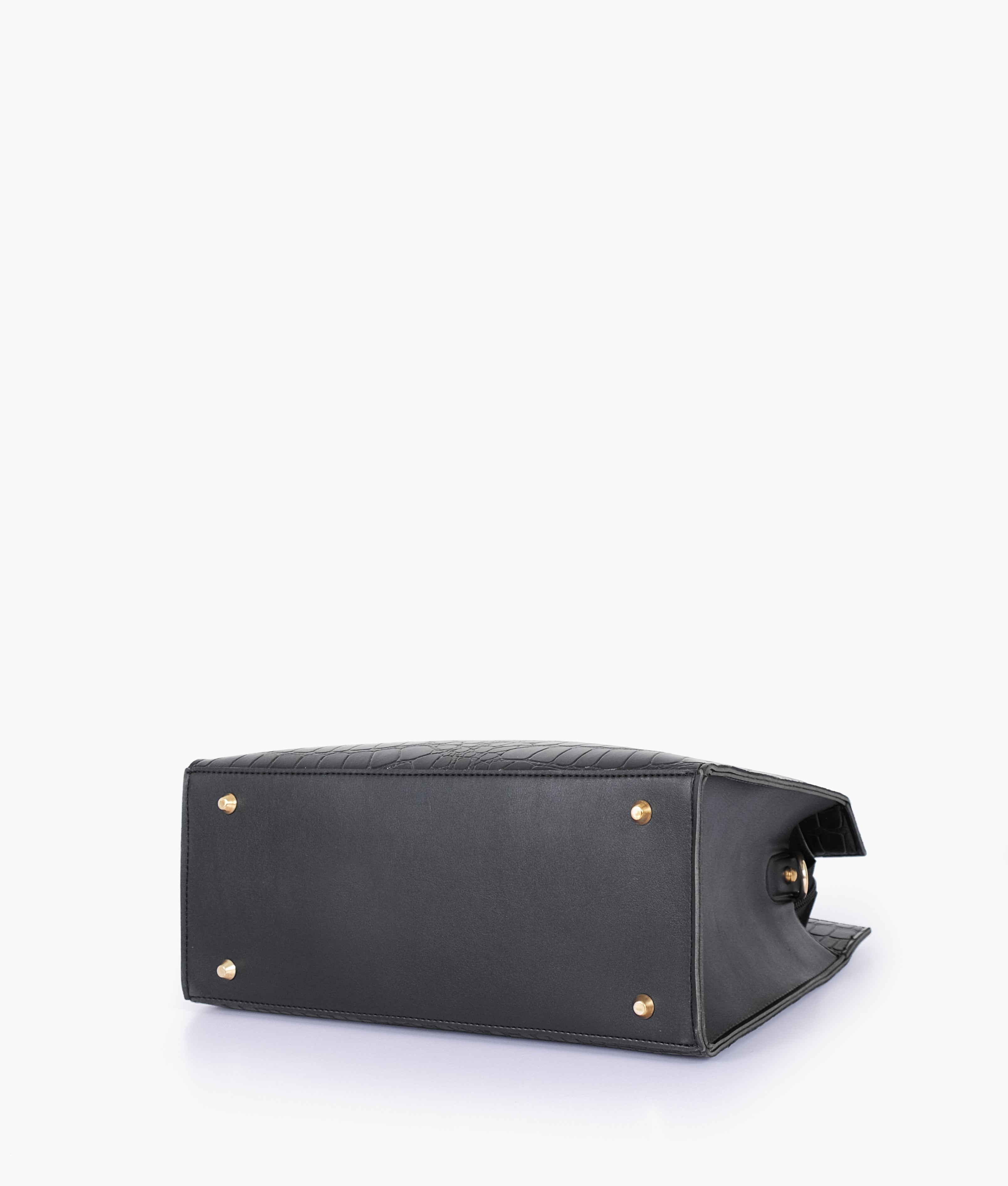 RTW Creation - Black crocodile vintage handbag