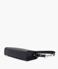 RTW Creation - Black evening bag with chain handle