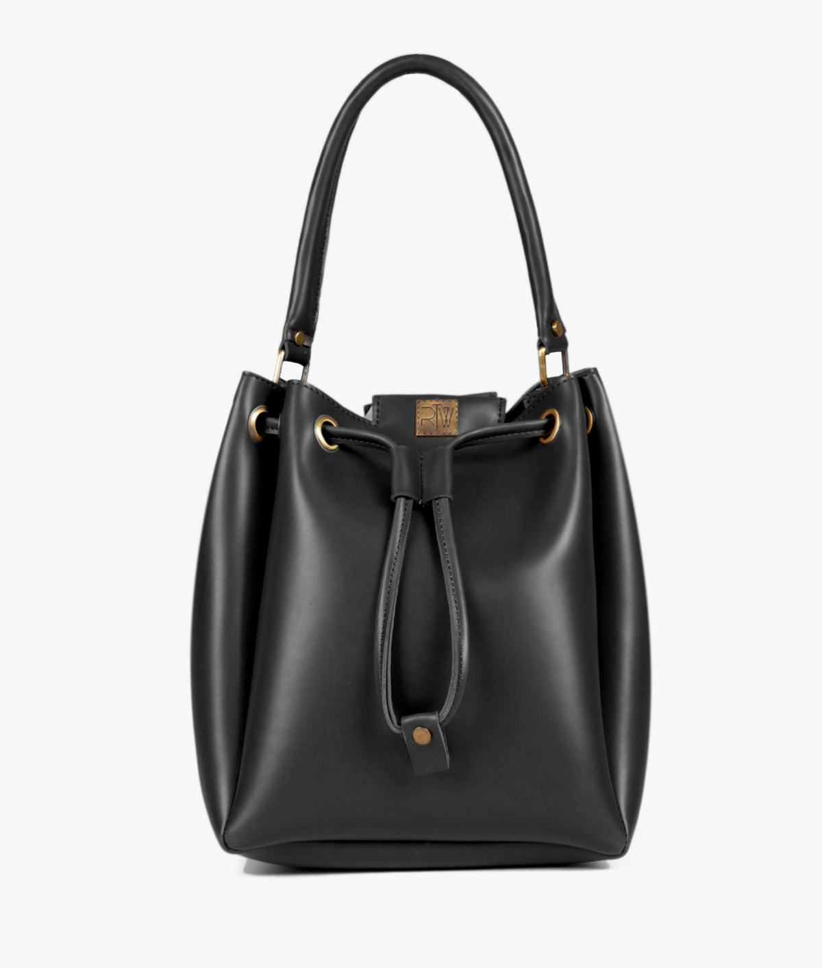 RTW Creation - Black drawstring bucket bag