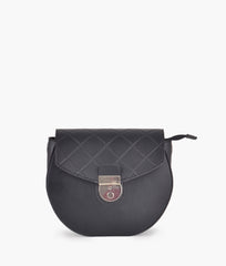 RTW Creation - Black saddle bag with front lock