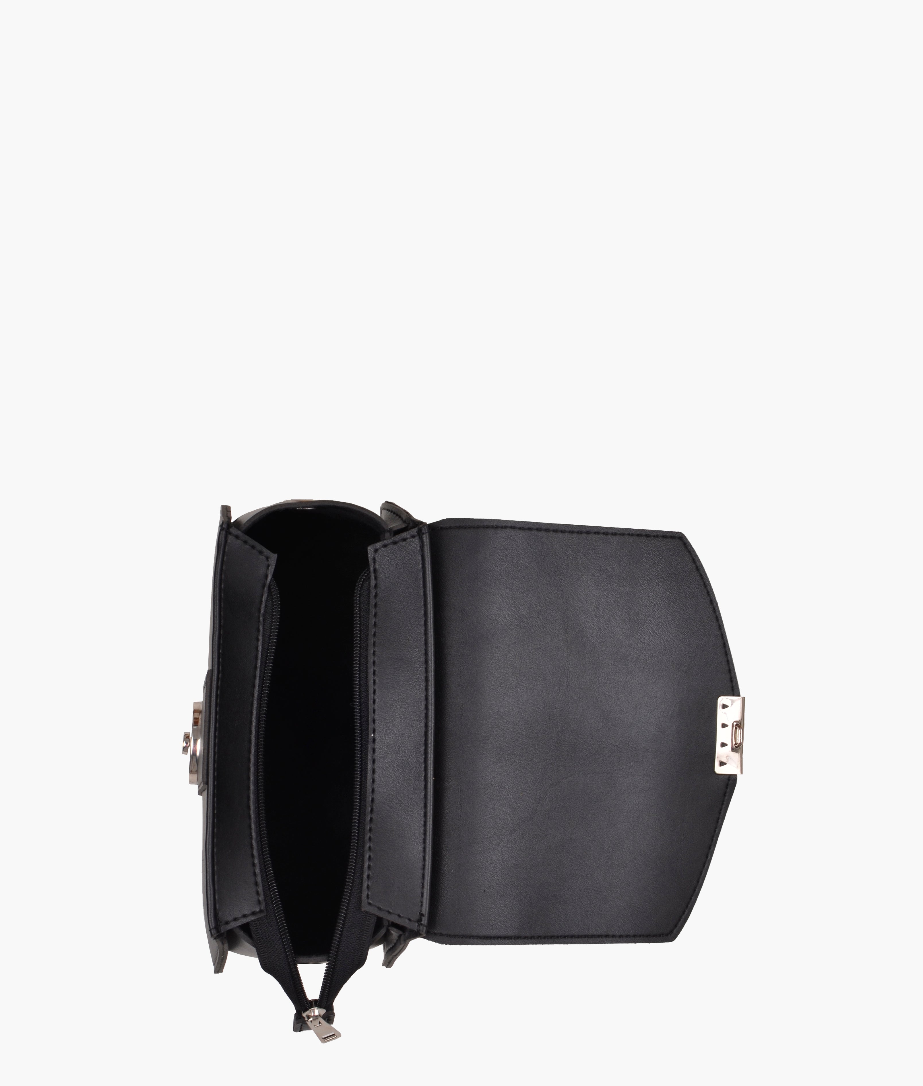 RTW Creation - Black saddle bag with front lock