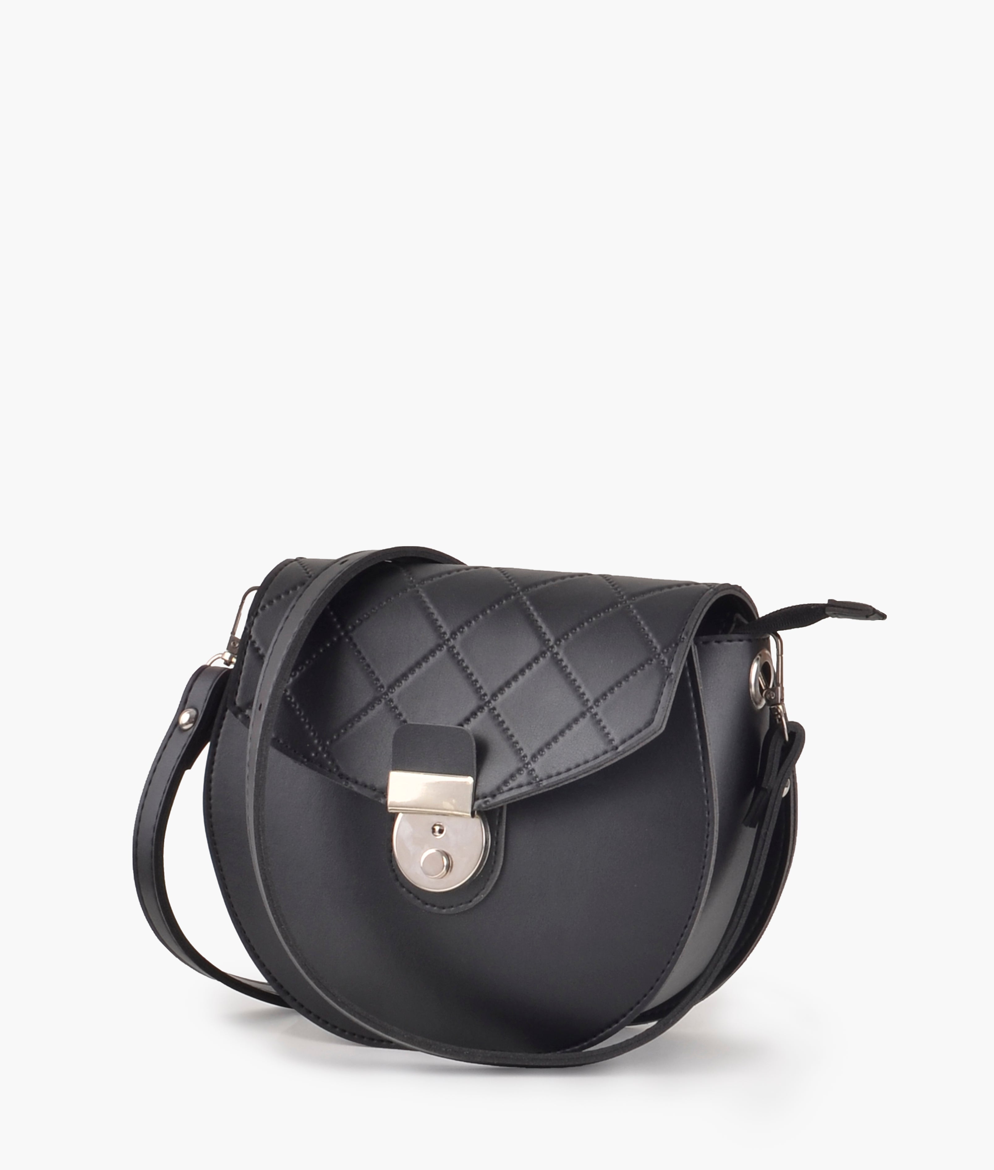 RTW Creation - Black saddle bag with front lock