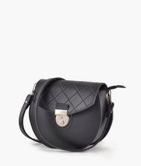 RTW Creation - Black saddle bag with front lock