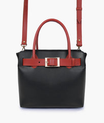 RTW Creation - Black handbag with front buckle