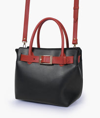 RTW Creation - Black handbag with front buckle