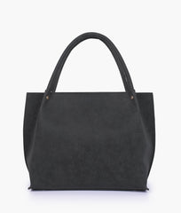 RTW Creation - Black mocha suede tote bag