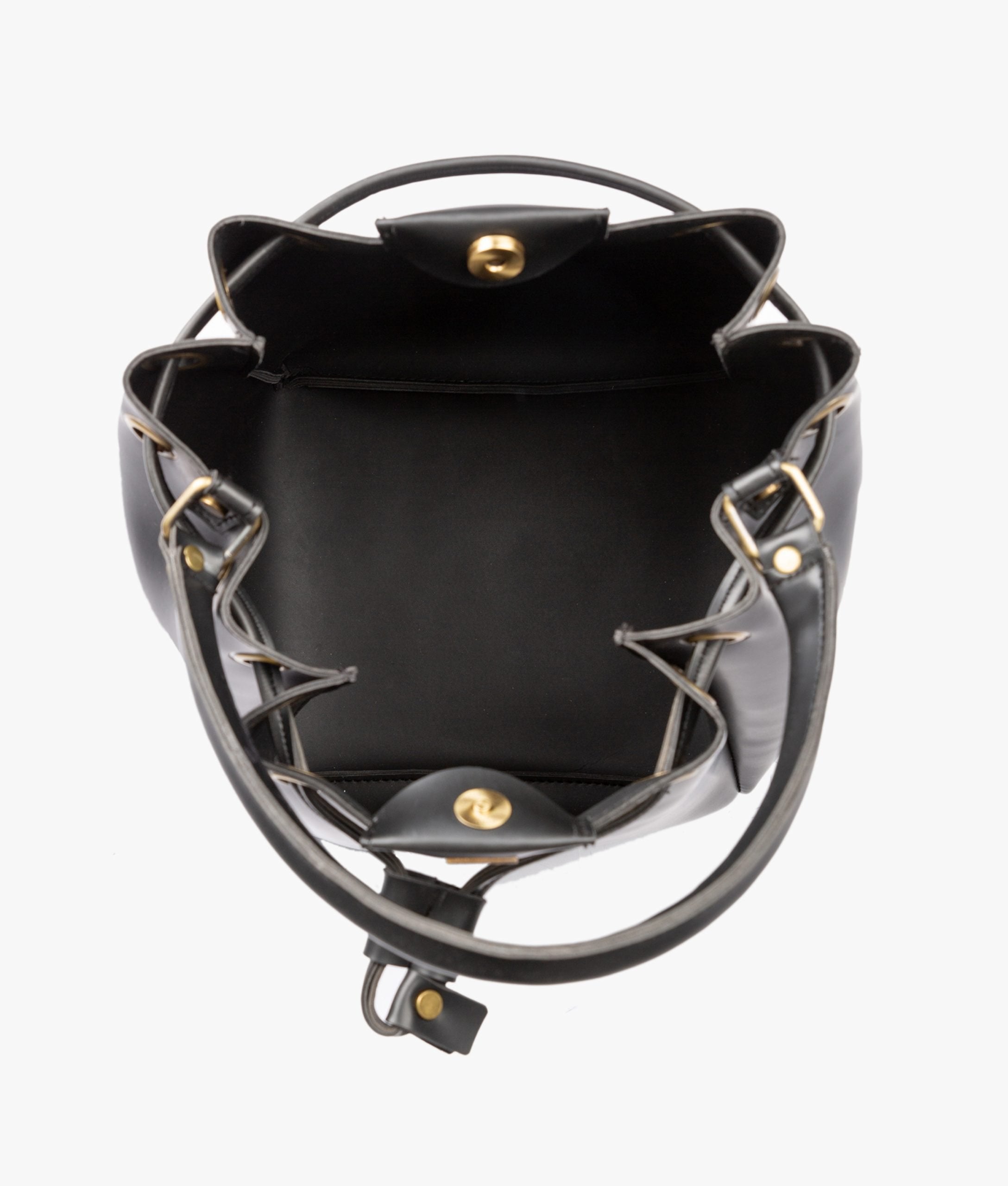 RTW Creation - Black drawstring bucket bag