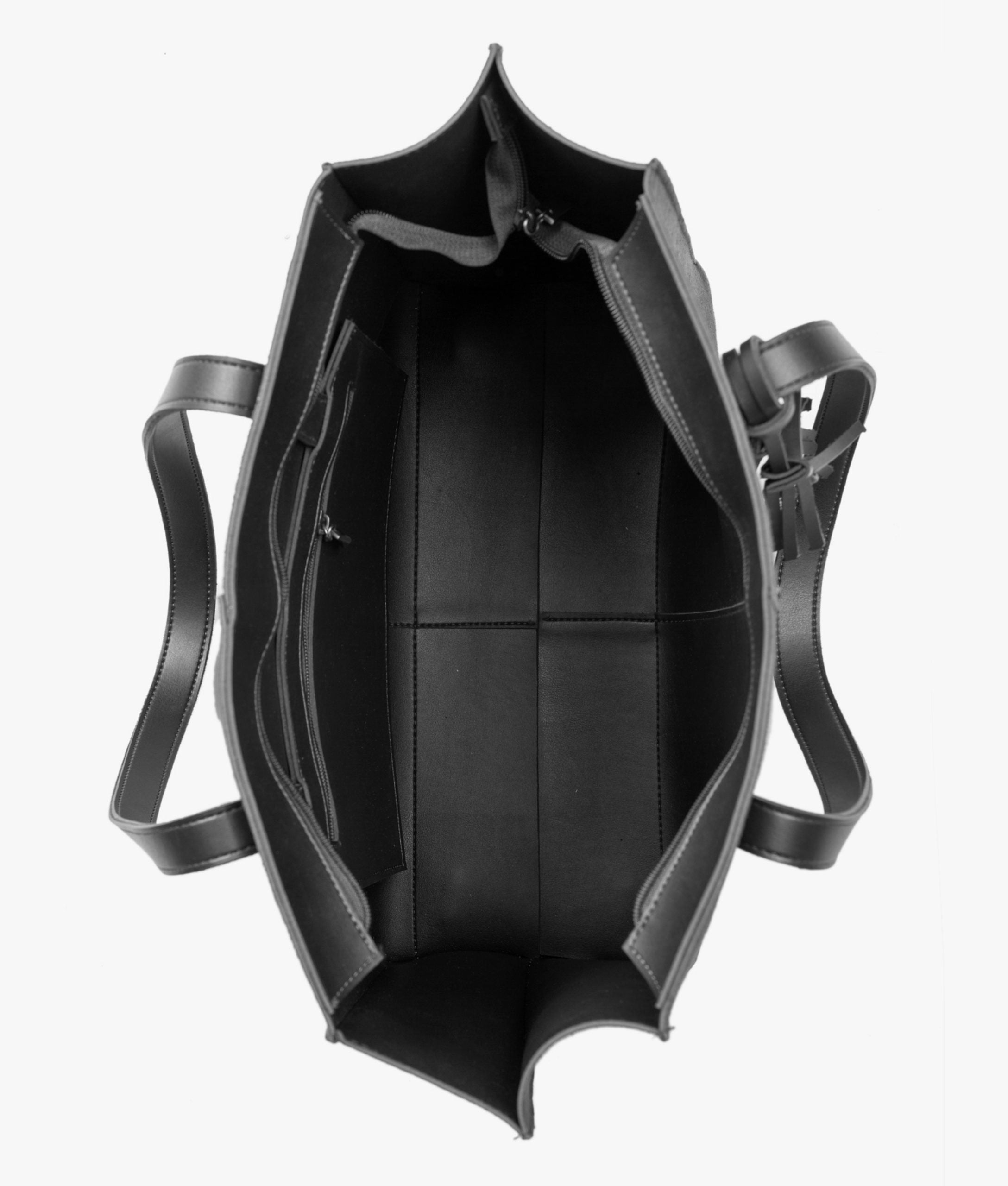 RTW Creation - Black suede over the shoulder tote bag