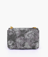 RTW Creation - Black printed mini bag with chain
