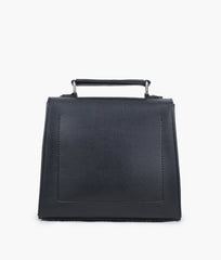 RTW Creation - Black push-lock messenger bag