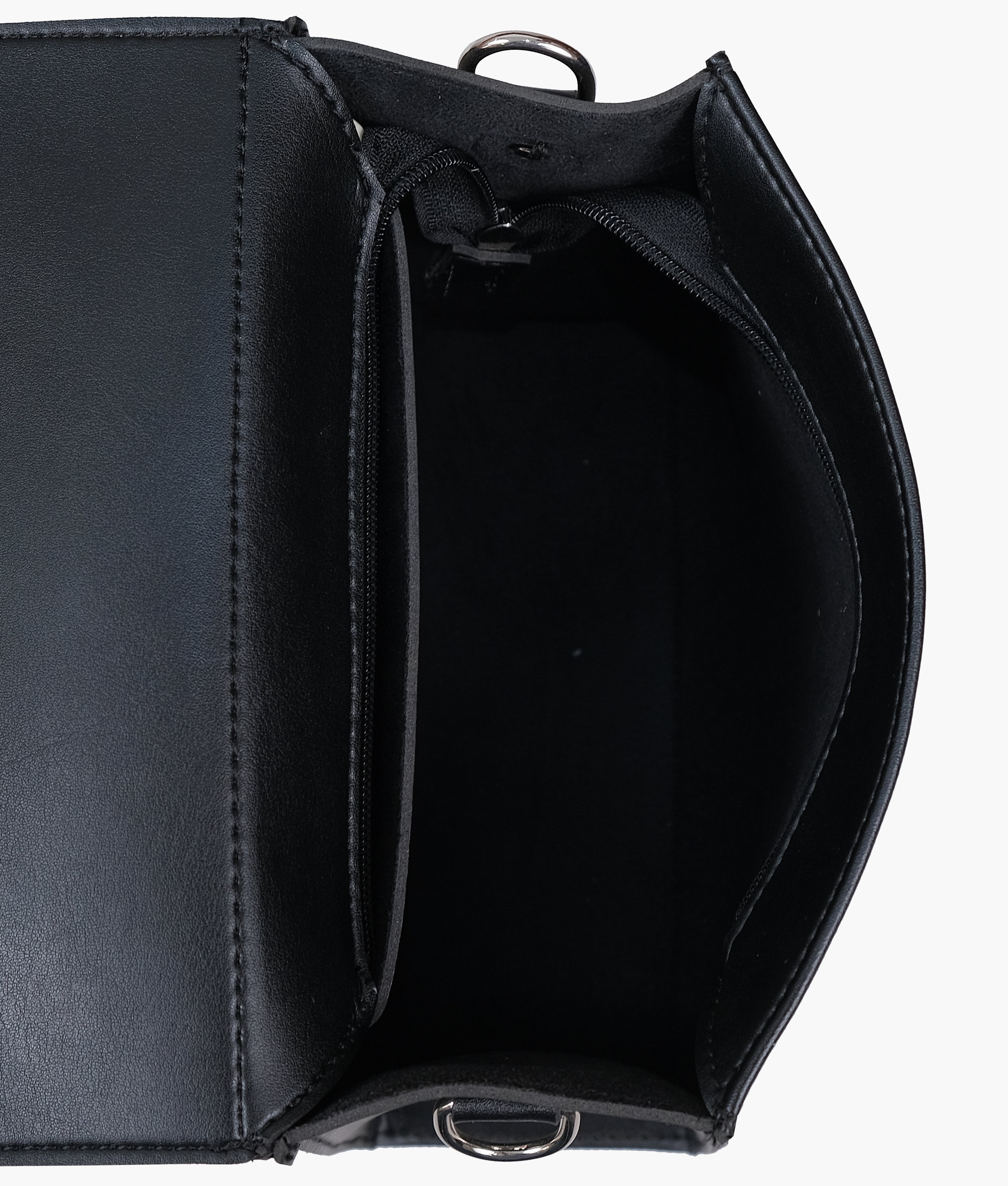 RTW Creation - Black push-lock messenger bag