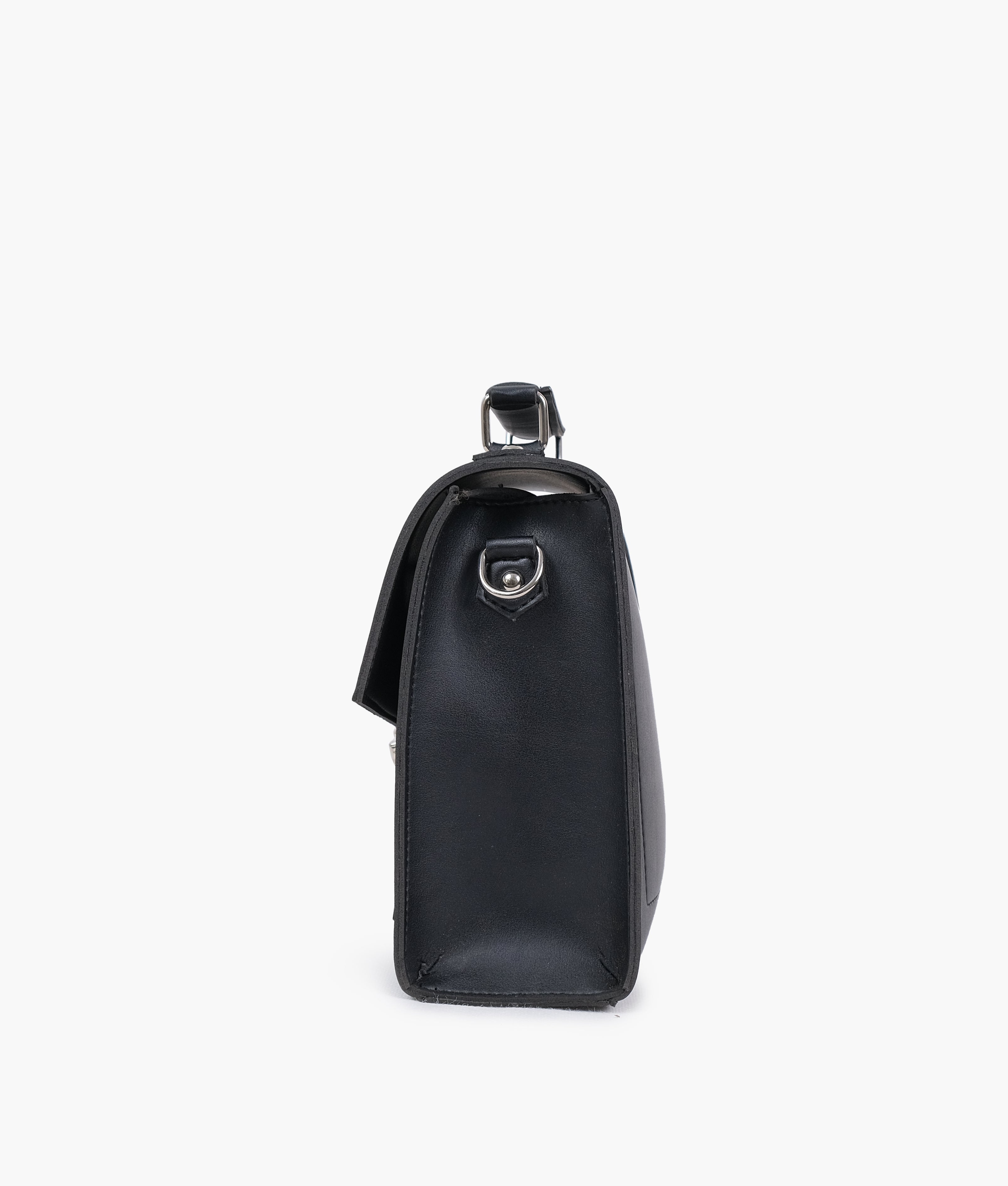 RTW Creation - Black push-lock messenger bag
