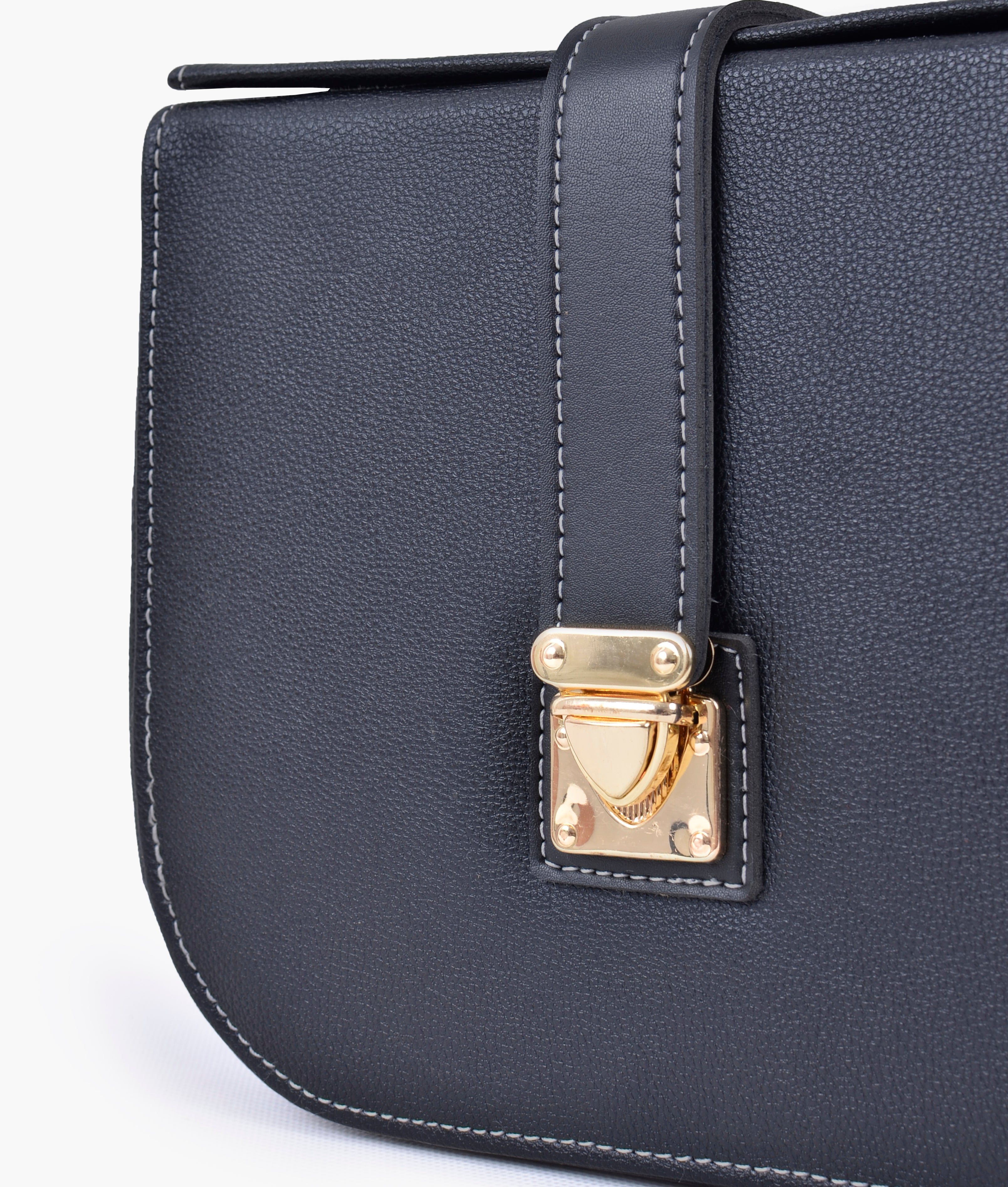 RTW Creation - Black push-lock saddle bag