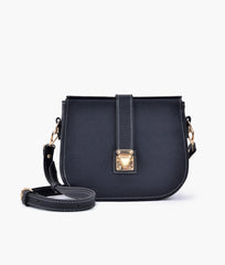 RTW Creation - Black push-lock saddle bag