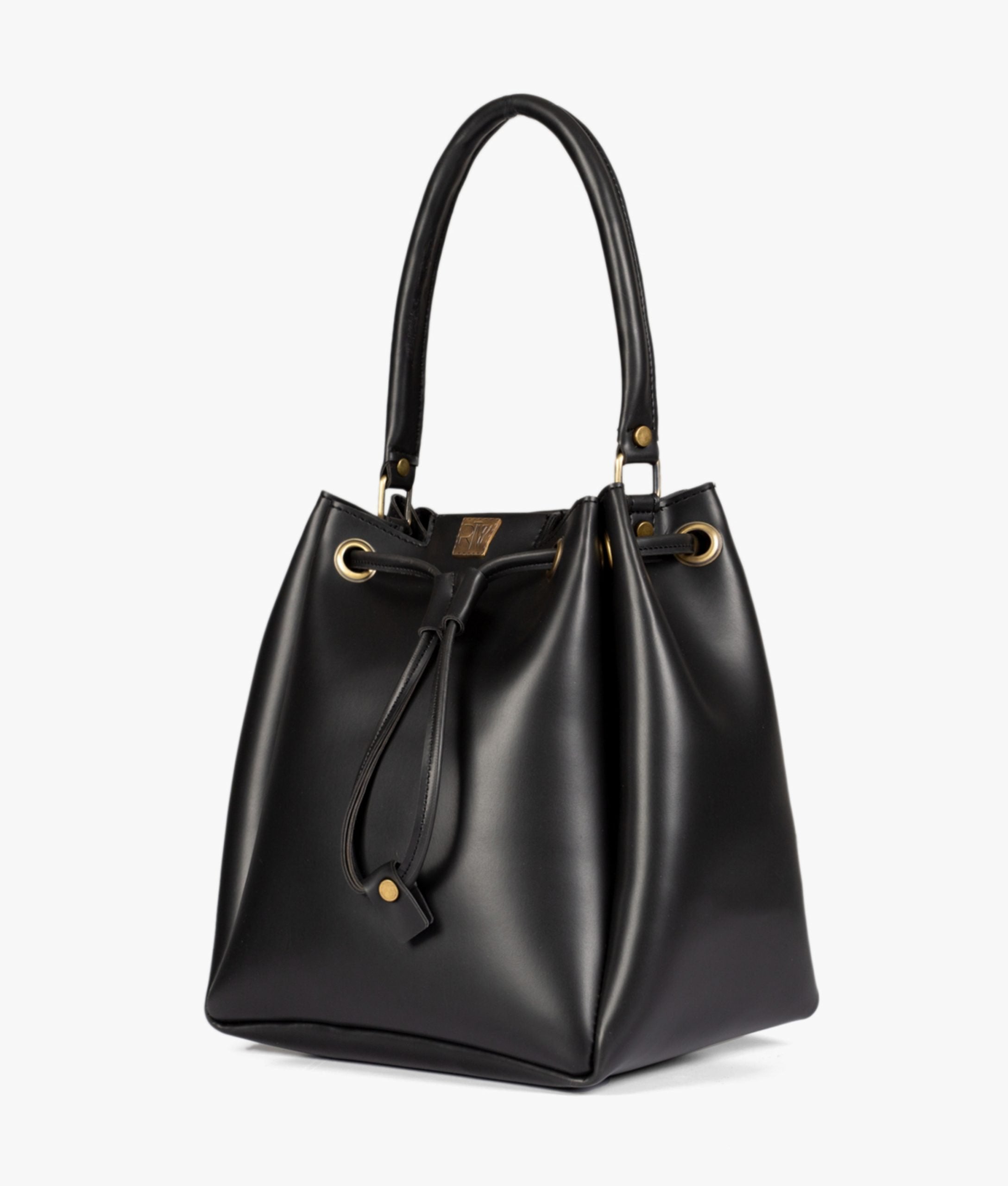 RTW Creation - Black drawstring bucket bag