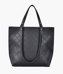 RTW Creation - Black quilted tote bag
