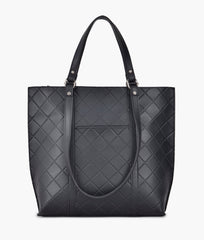 RTW Creation - Black quilted tote bag