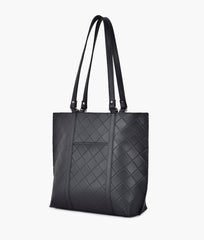 RTW Creation - Black quilted tote bag
