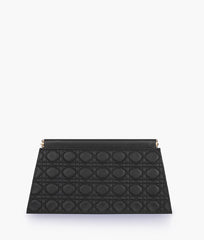 RTW Creation - Black quilted evening clutch with snap closure