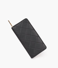 RTW Creation - Black quilted pattern wallet