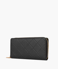 RTW Creation - Black quilted pattern wallet