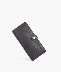 RTW Creation - Black quilted two-fold wallet