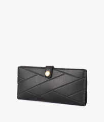RTW Creation - Black quilted two-fold wallet