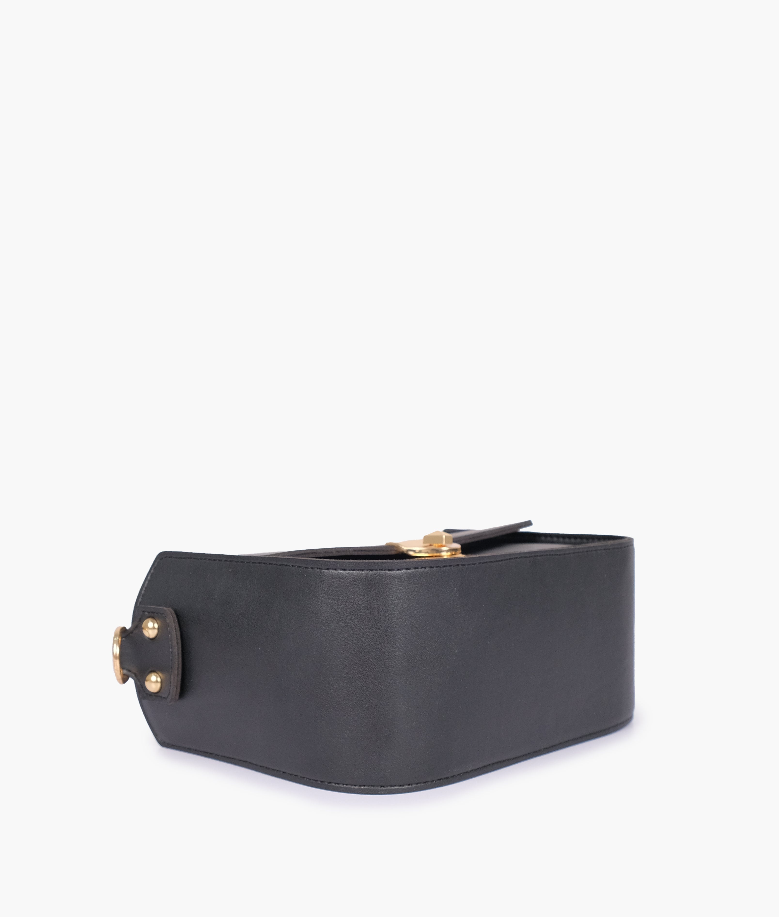 RTW Creation - Black saddle bag with twist lock
