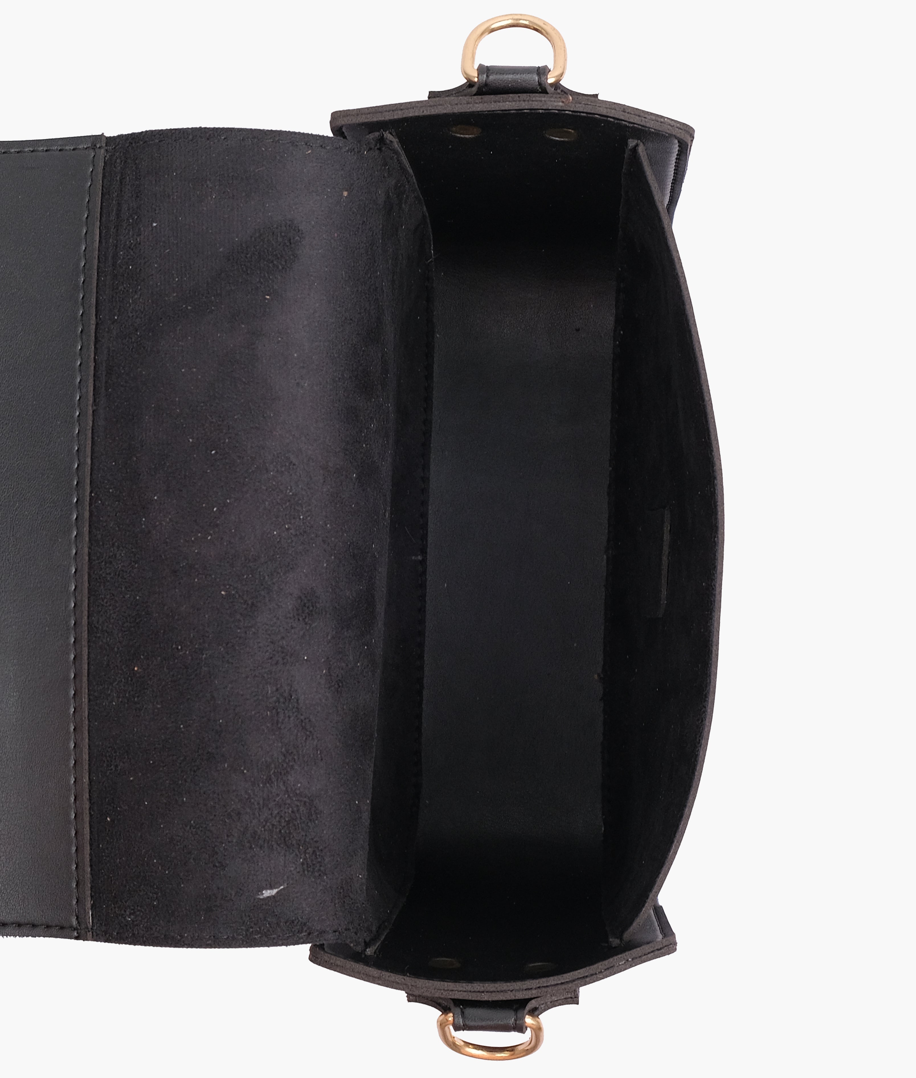 RTW Creation - Black saddle bag with twist lock