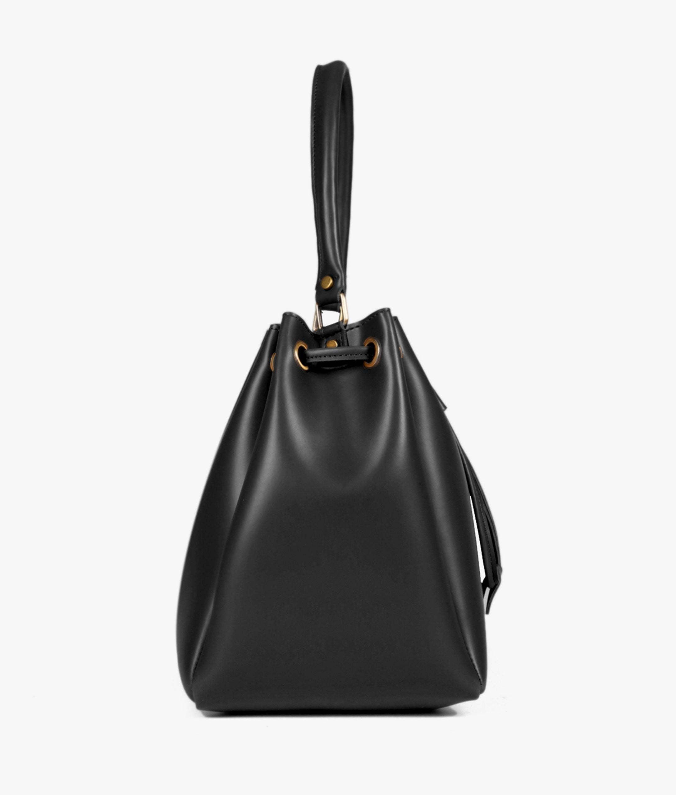 RTW Creation - Black drawstring bucket bag