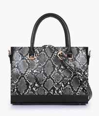 RTW Creation - Black snake handbag
