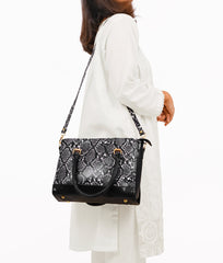RTW Creation - Black snake handbag