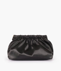 RTW Creation - Black snap closure clutch with chain handle