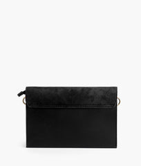 RTW Creation - Black suede envelope shoulder bag