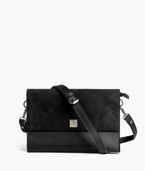 RTW Creation - Black suede envelope shoulder bag
