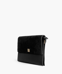 RTW Creation - Black suede envelope shoulder bag