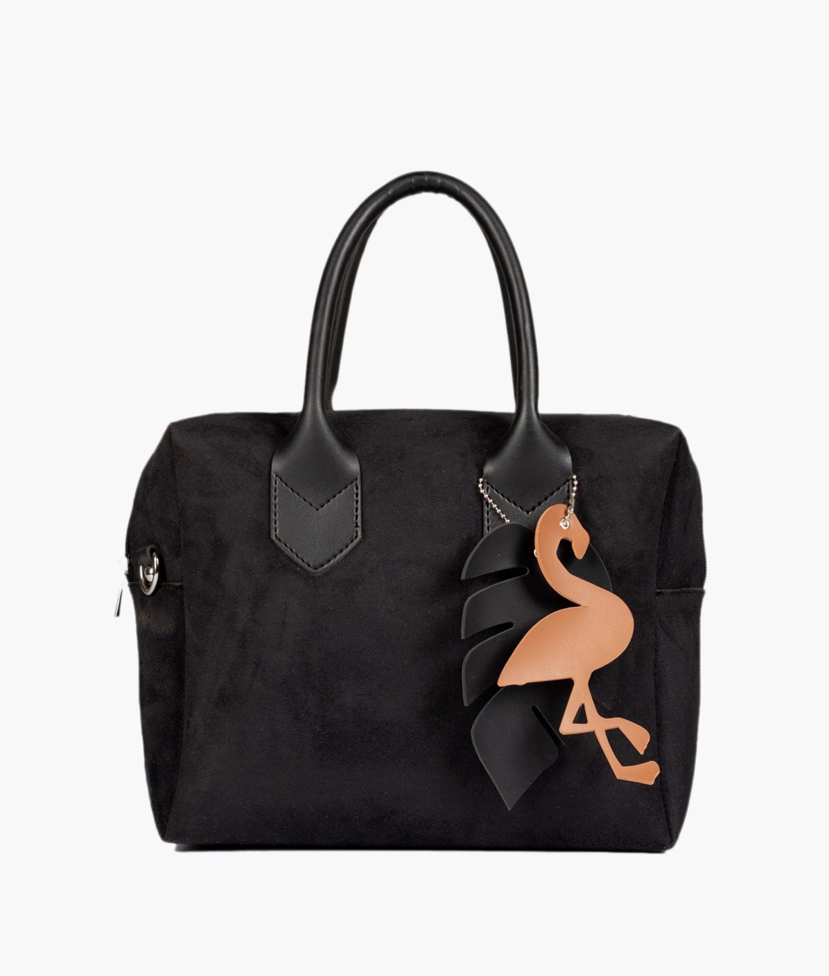 RTW Creation - Black suede mini bowling bag