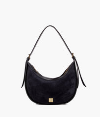 RTW Creation - Black suede hobo bag