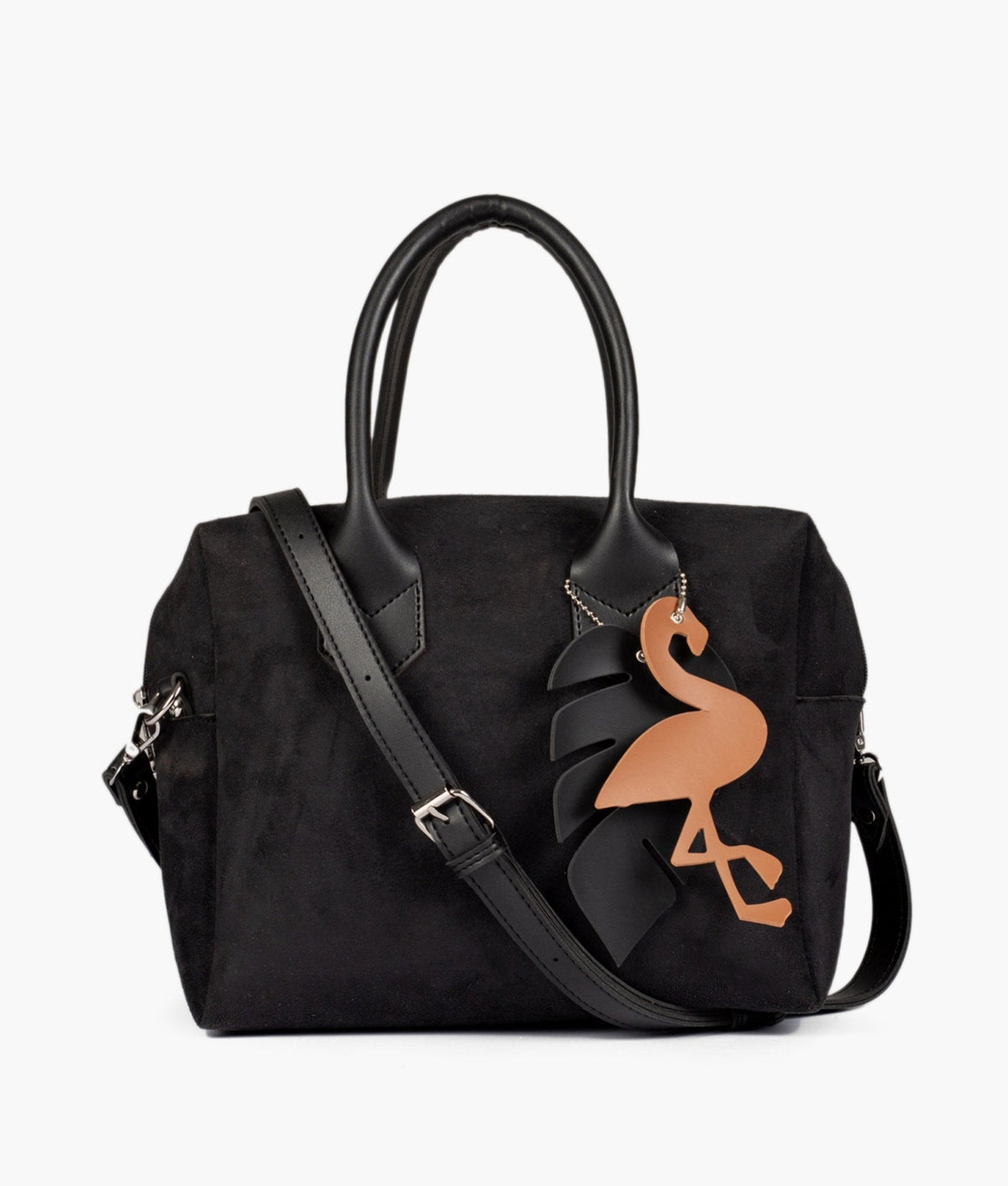 RTW Creation - Black suede mini bowling bag