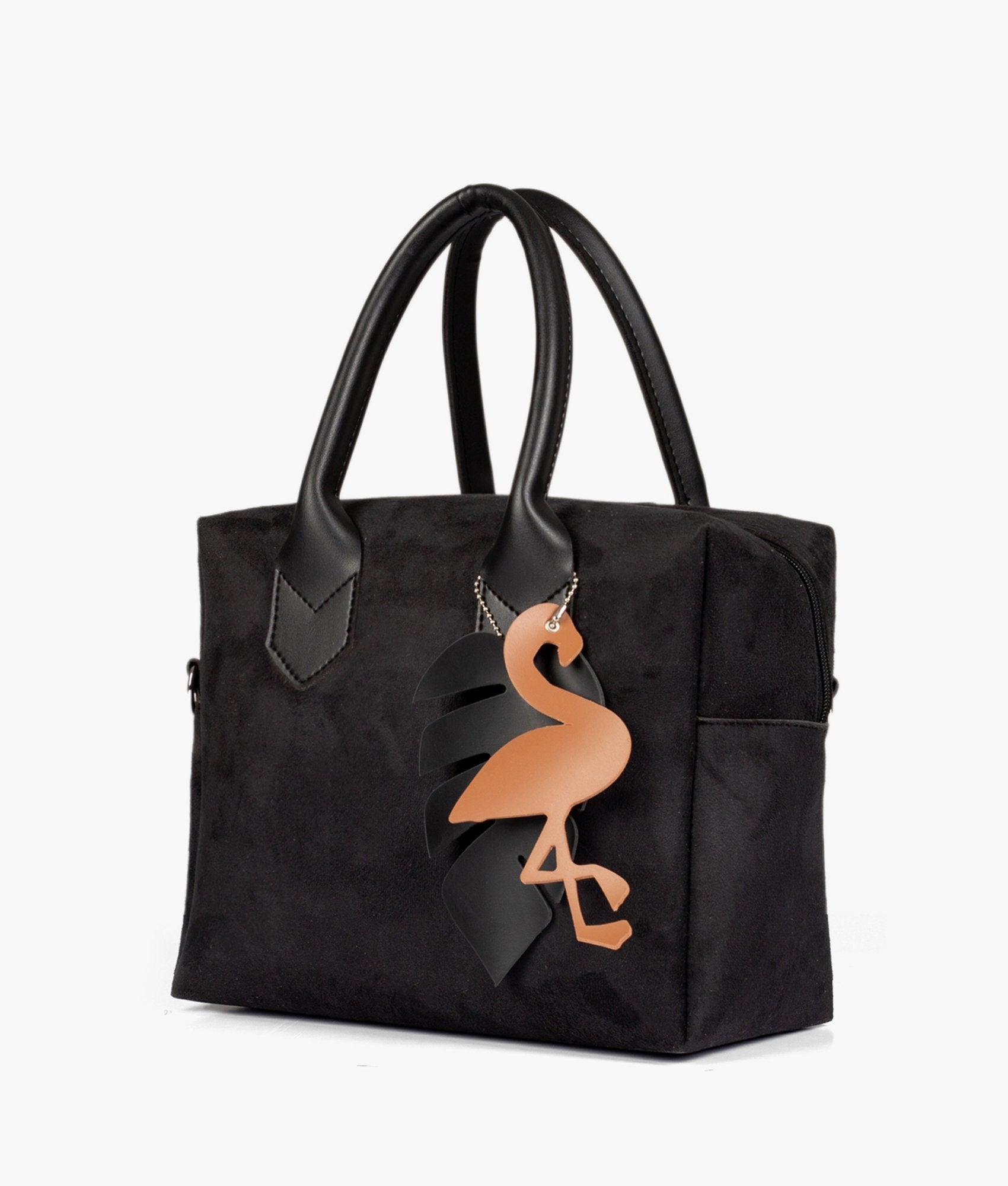 RTW Creation - Black suede mini bowling bag