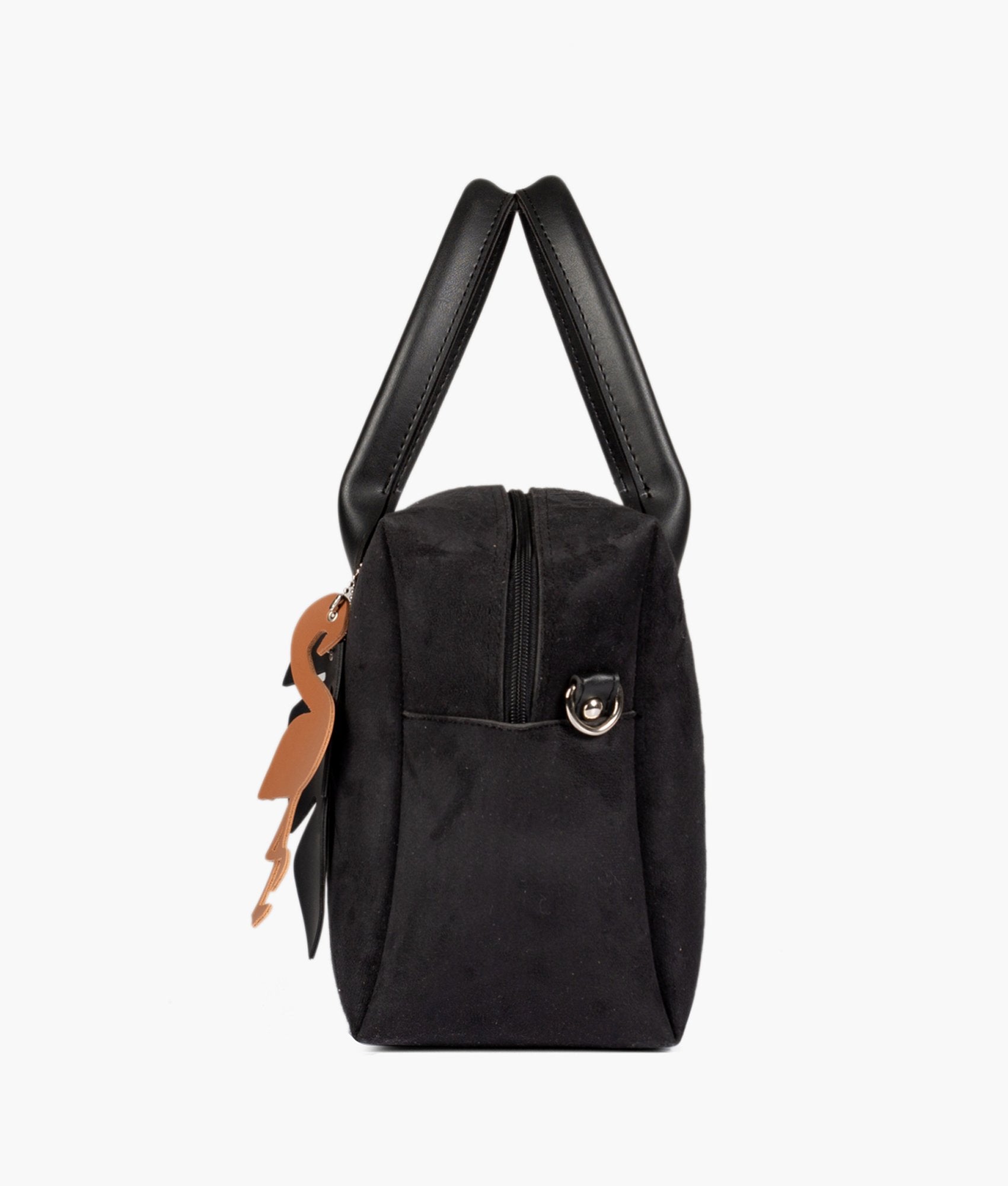 RTW Creation - Black suede mini bowling bag