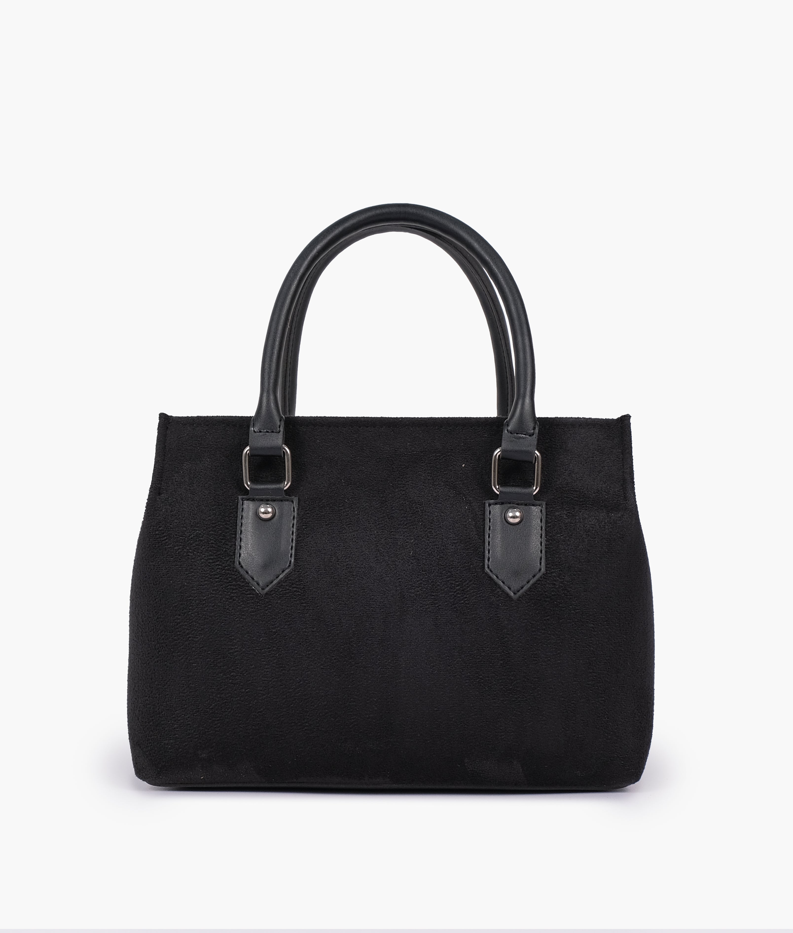 RTW Creation - Black suede small satchel bag