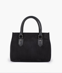 RTW Creation - Black suede small satchel bag
