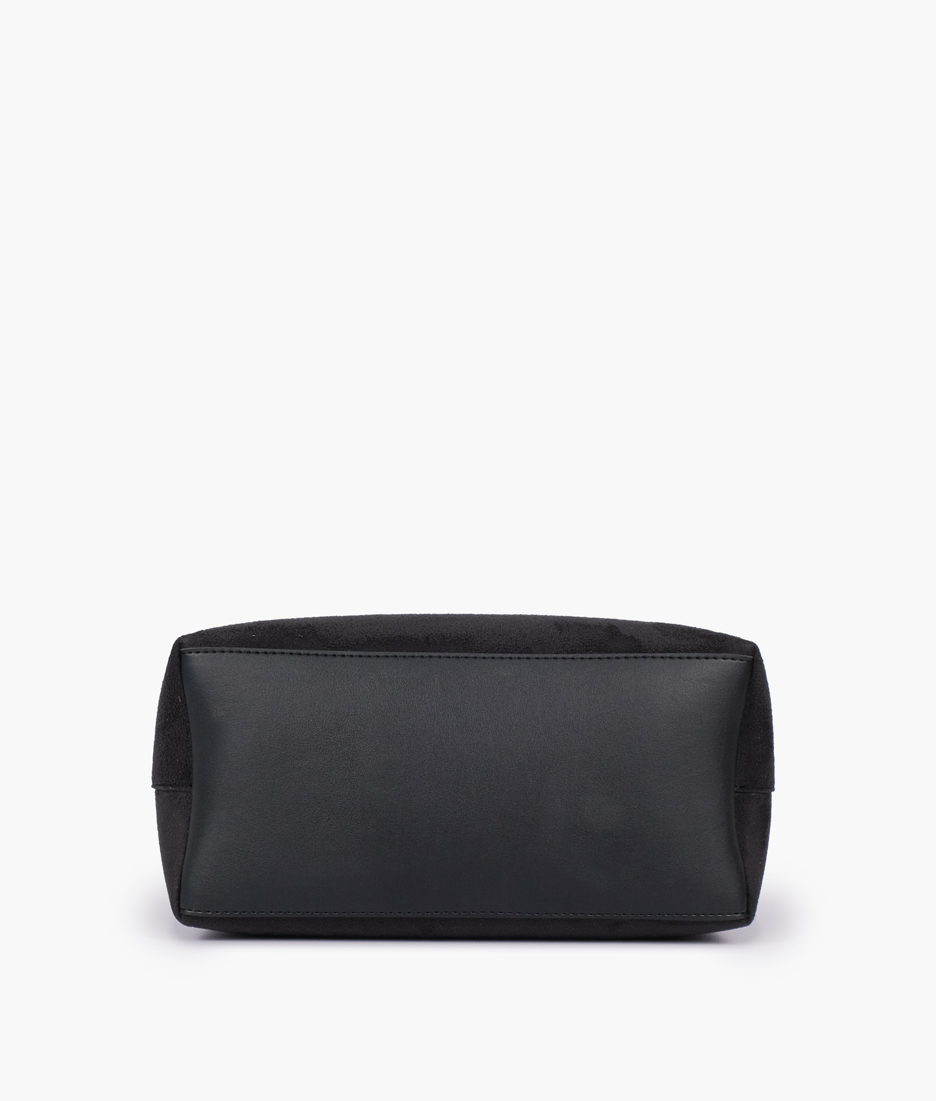 RTW Creation - Black suede small satchel bag