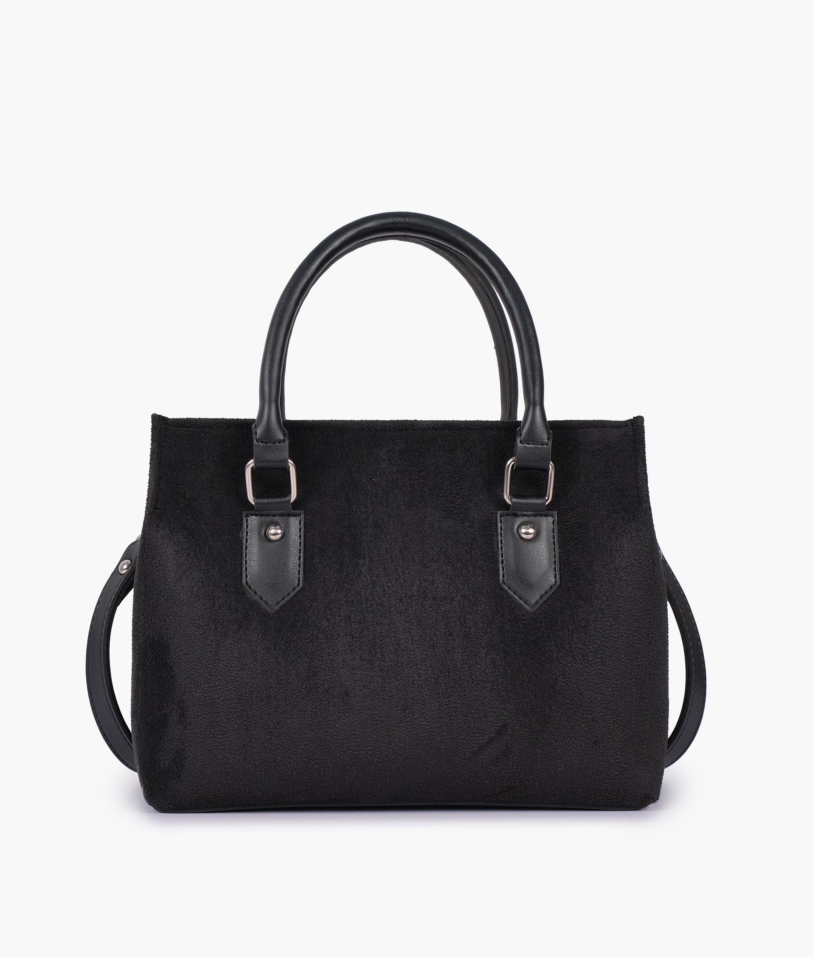RTW Creation - Black suede small satchel bag