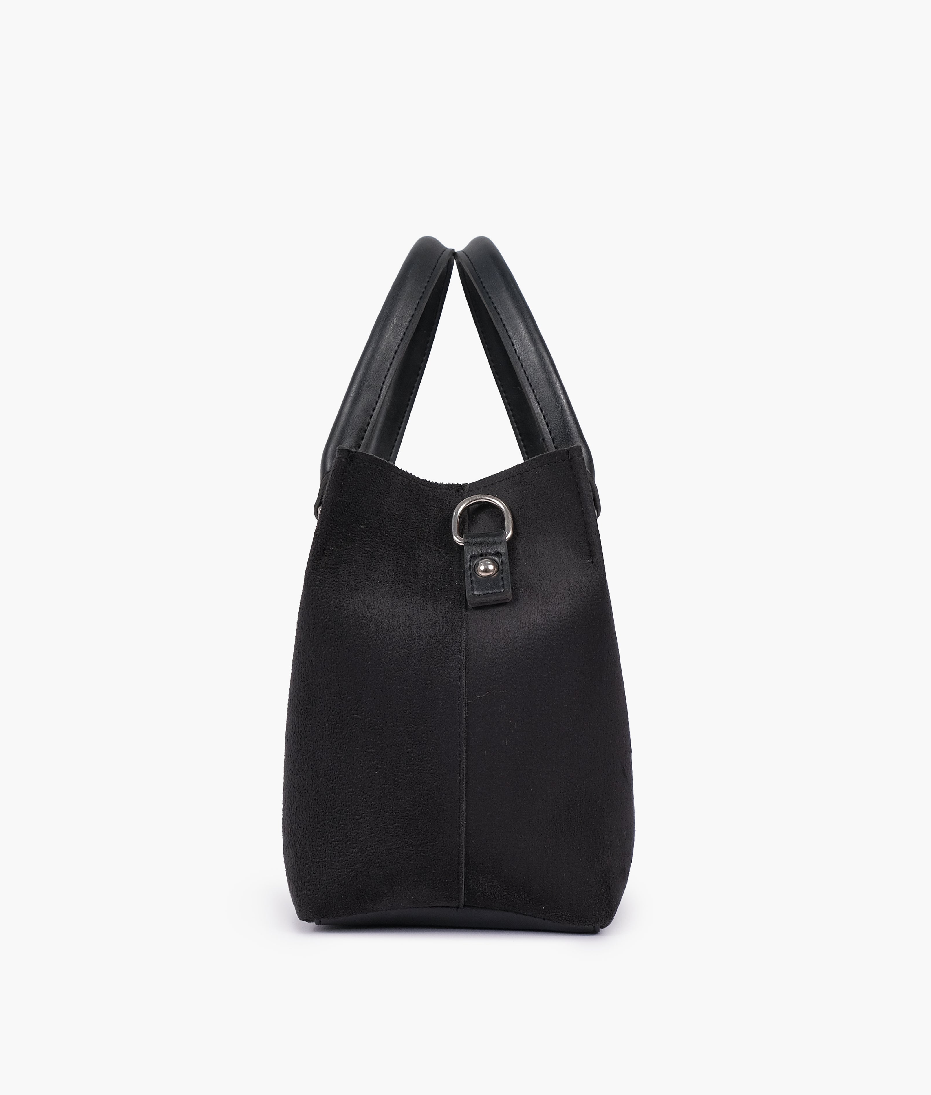 RTW Creation - Black suede small satchel bag