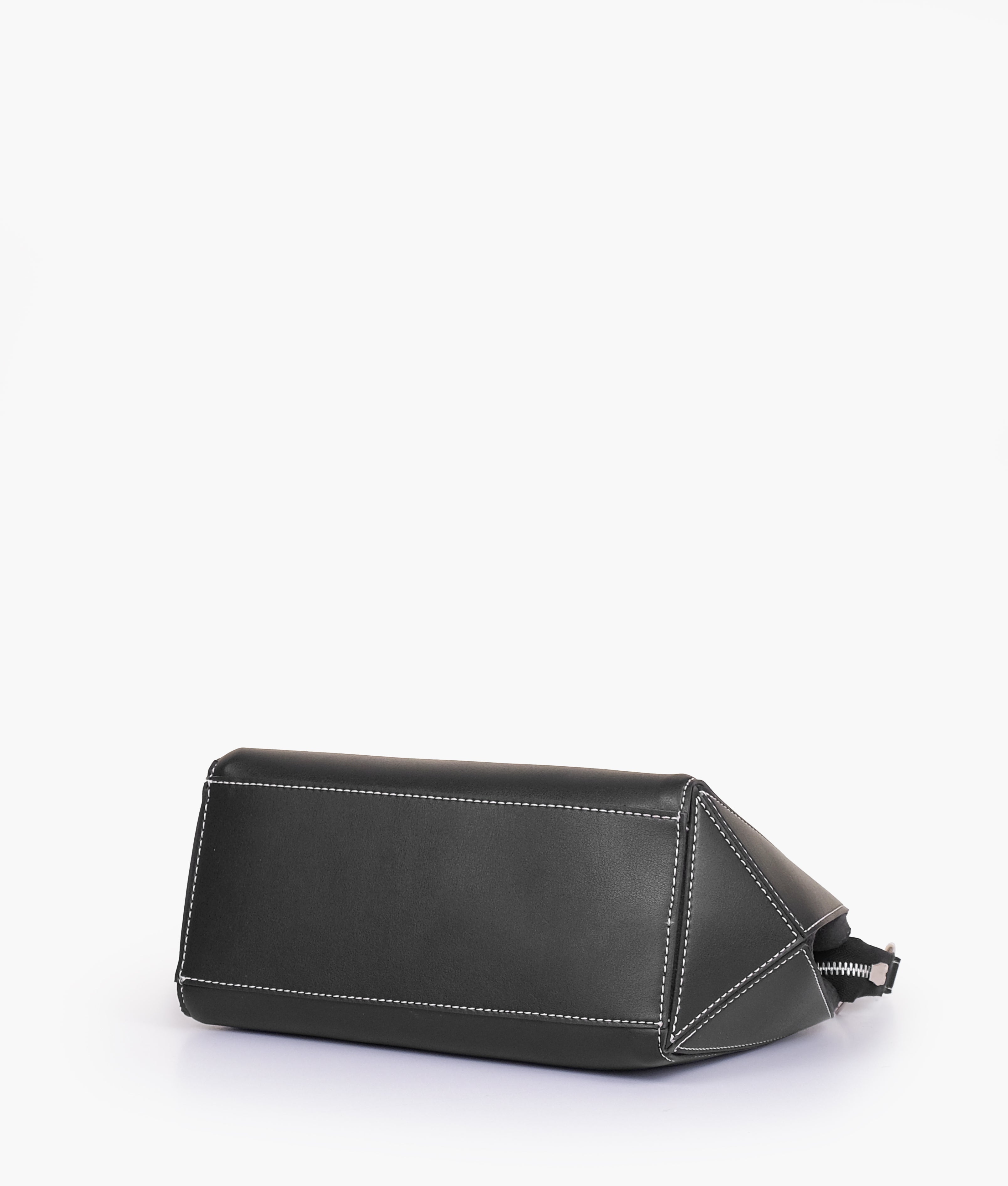RTW Creation - Black suede trio twist handbag