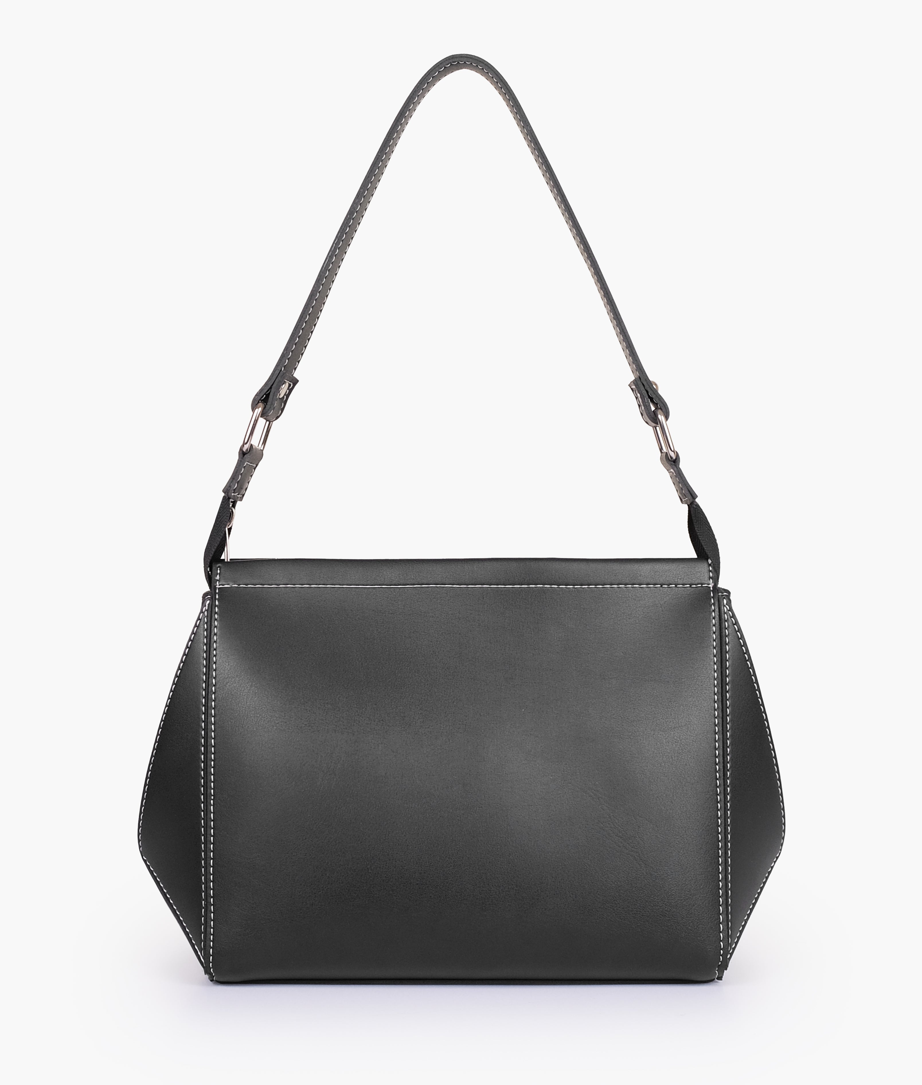 RTW Creation - Black suede trio twist handbag